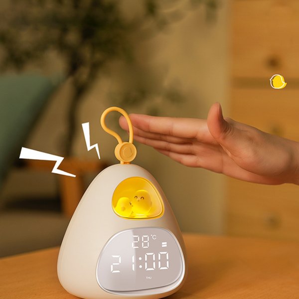 Avocado Shaped Student Alarm Clock Cartoon Hanging Mini Table Clocks Decoration, Children Bedroom Bedside Alarm Clocks Gifts